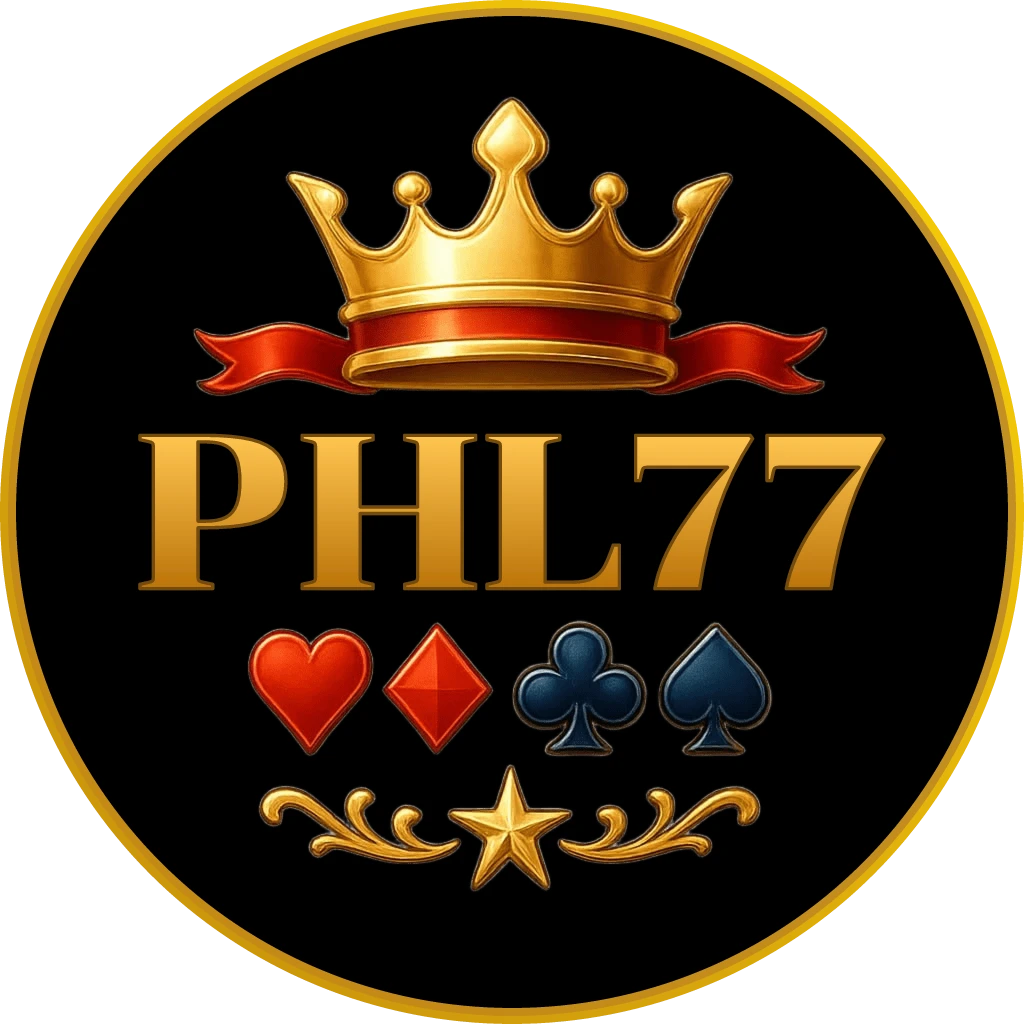 A stunning Filipino casino hostess in a glamorous red dress holding glowing chips in a vibrant gaming atmosphere at PHL77 casino Philippines
